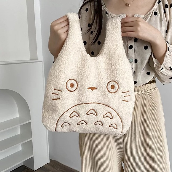 My Neighbor Totoro Sherpa Fluffy Tote Bag - Picture 7 of 10